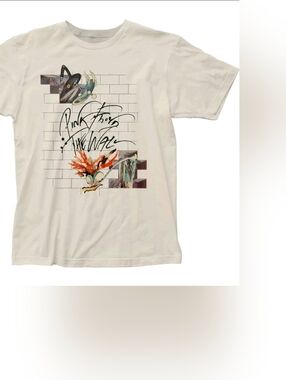 Pink Floyd White The Wall Graphic Tee with Multicolor Artwork